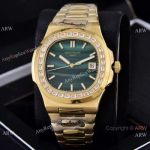 Copy Patek Philippe Nautilus 40mm Watches New Green Dial Gold Case